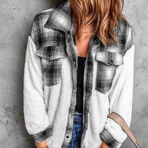 Plaid and Sherpa Women's Jacket